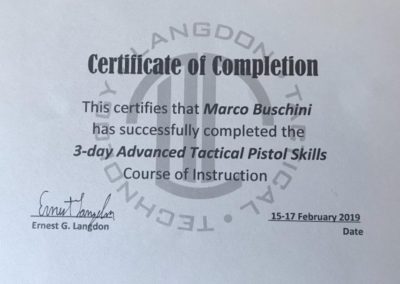 Langdon Tactical Certificate 2019